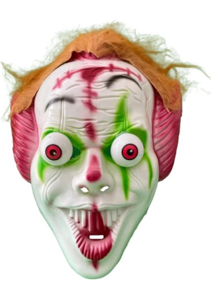 Vıp Clown Halloween Horror Mask Vıp Cadılar Bayramı Korku Maskesi Sarı Saçlı Kötü Palyaço Maskesi