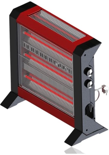 Elektrikli Isıtıcı Soba 3 Çubuklu Isıtıcı 1950W Slim Sunset