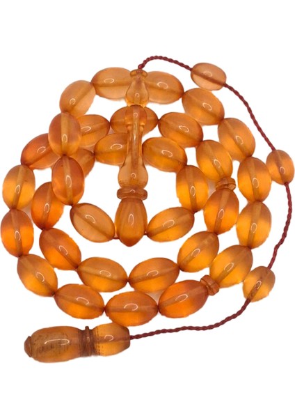 Turuncu Badem Kesim Ateş Kehribar Tesbih fiyatları