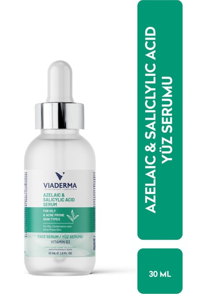 Azelaik ve Salisilik Asit Serum Karşıtı Yağlı Eğilimli Cilt Tipleri Için Yüz Serumu 30 ml fiyatları
