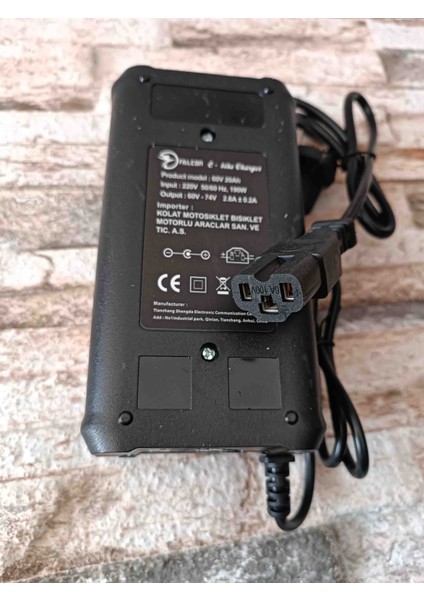 Flc Elektrikli Bisiklet Şarj Aletini 60V 20AH(5 Bataryalı)