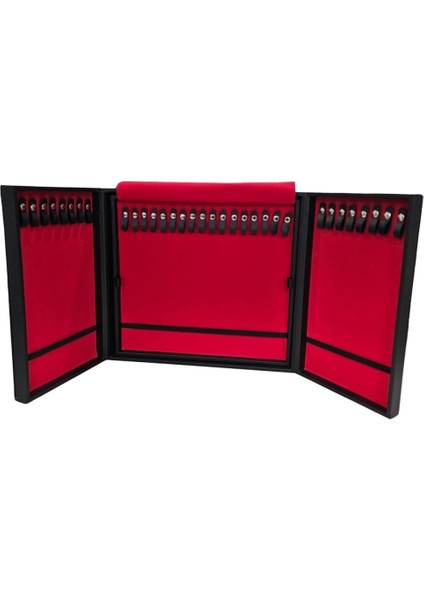 67'li Tesbih (Ahşap Kasa) Siyah Deri Kuluplu Çanta 35X38 cm