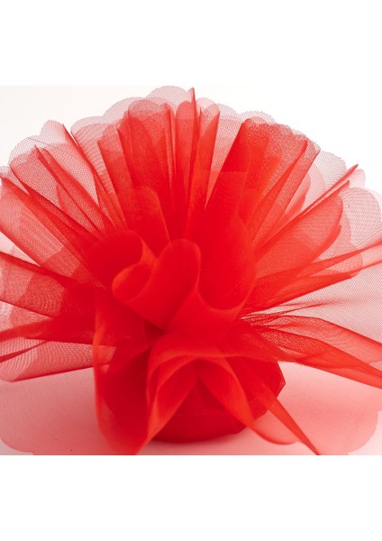 27 METRE x 70 cm Kırmızı Süsleme Tülü Kırmızı Tül Araba Çiçek Düğün Dekor Tül Red Decoratıon Tulle