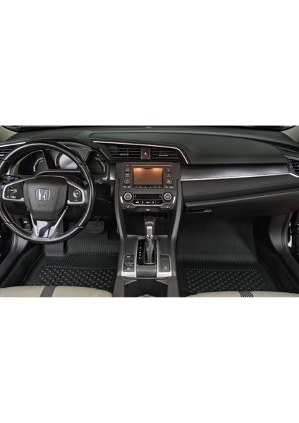 Honda Civic 2016-2021 Uyumlu 4.5d Premium Havuzlu Oto Paspas ve Liner Marka 3D Bagaj Havuzu - Civic Fc5