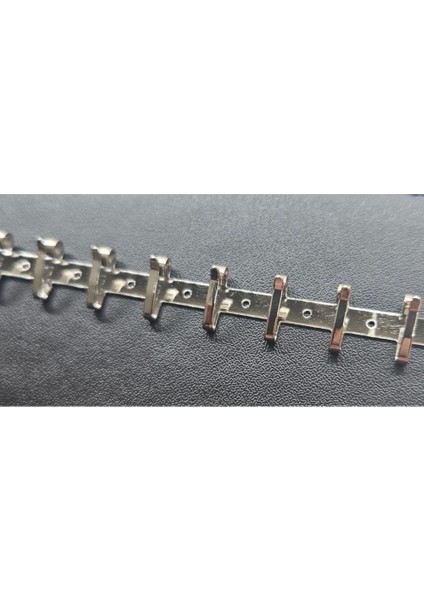 1 Metre Gri Metal Tesbih , Kolye ve Zincir Tırnaklı Askısı