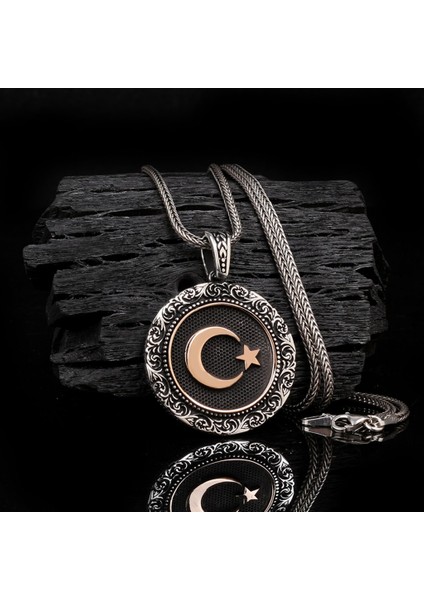 925 Ayar Gümüş Ayyıldız Model Kolye