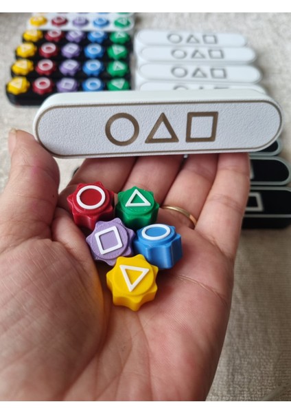 ( 3 Adet ) Squid Game Gonggi Oyunu 5 Taş Özel Kutulu Gramajlı.