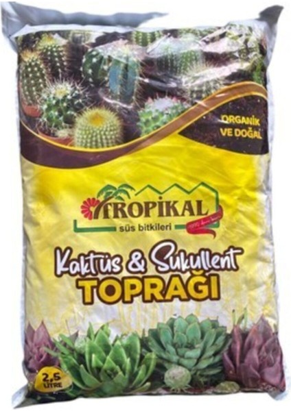 Tropikal Vitaminli Besleyici Kaktüs Sukulent Toprağı 2,5 Lt