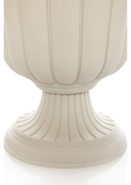 Serinova Nergis Saksı 6 Litre Beyaz Ayaklı Plastik Çiçek Saksısı indirimleri