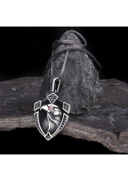 Kartal Motifli Model 925 Ayar Gümüş Kolye fiyatları