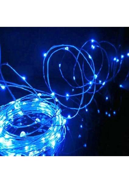 3 Metre Mavi Pilli LED Işık Sabit Yanar Micro Dökme LED Su Geçirmez Ultra Parlak Canlı Mavi Işık