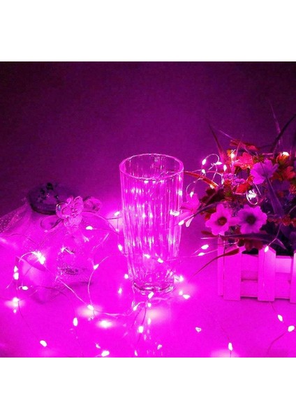 6 Metre Pembe Pilli LED Işık Canlı Pembe Işık IP65 Su Geçirmez Sevgililer Gününe Özel Pembe LED Işık indirimleri