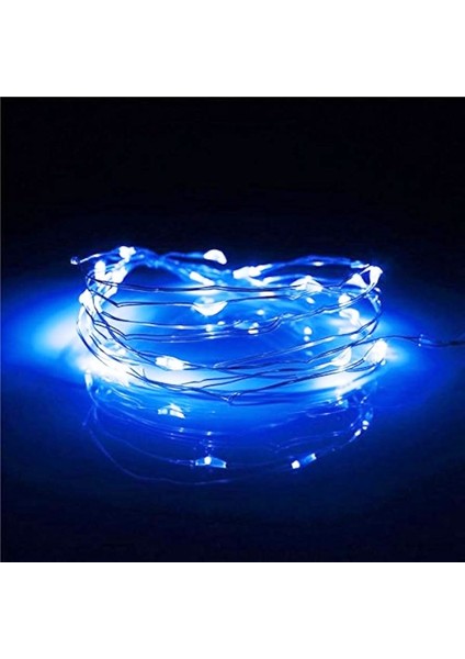 2 Metre Mavi Pilli LED Işık Ultra Parlak Canlı Mavi Işık Sabit Yanar Micro Dökme LED Su Geçirmez