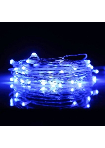 2 Metre Mavi Pilli LED Işık Ultra Parlak Canlı Mavi Işık Sabit Yanar Micro Dökme LED Su Geçirmez
