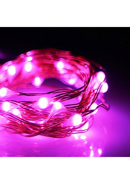 10 Metre Pembe Pilli LED Işık Canlı Pembe Işık IP65SU Geçirmez Sevgililer Gününe Özel Pembe LED Işık