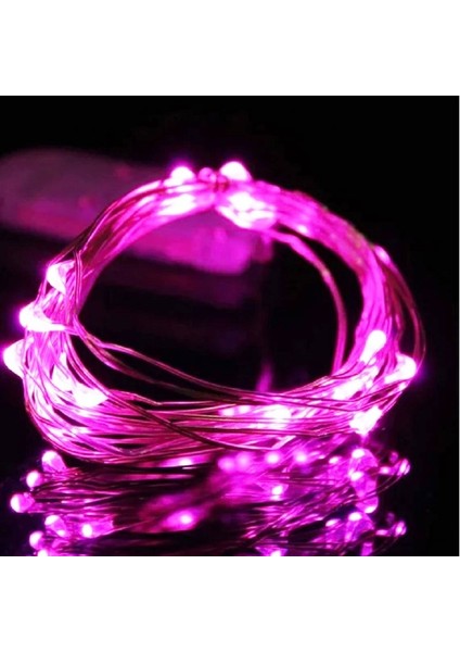 10 Metre Pembe Pilli LED Işık Canlı Pembe Işık IP65SU Geçirmez Sevgililer Gününe Özel Pembe LED Işık