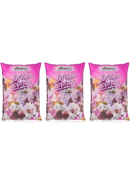 3 Adet Orkide Toprağı 9 Litre