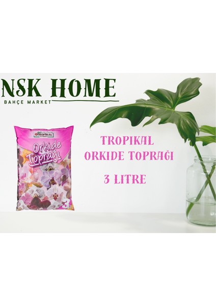 Tropikal Orkide Toprağı, Vitaminli Orkide Toprağı, Orkide Çiçeklendirme Toprağı 3 Litre