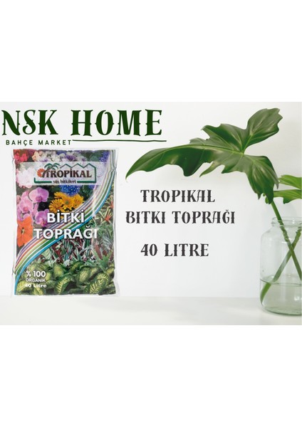 Tropikal Genel Kullanım Için Büyük Boy Perlit Karışımlı Bitki Toprağı 40 Litre