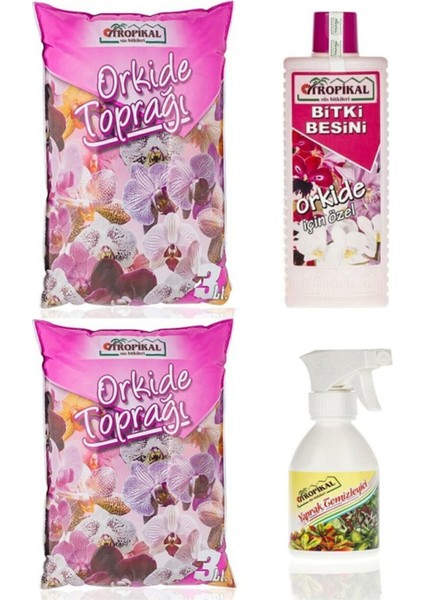 Orkide Toprağı (6lt) Orkide Vitamini (225ML) Çiçek Böcek Ilacı (250ML)