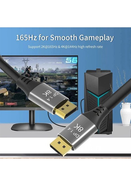 1.5 Metre 8k Displayport Kablo - 1.4V, 7680X4320P, 32.4gbps, Hdr ZR832