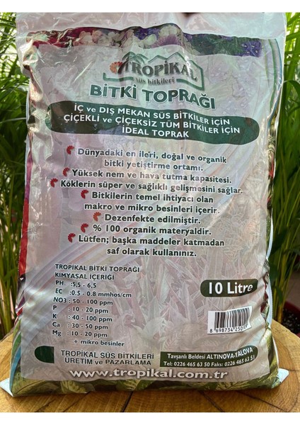 Genel Bitki Besini ve Yaprak Temizleyici Tropikal 10 Litre Toprak Seti modelleri