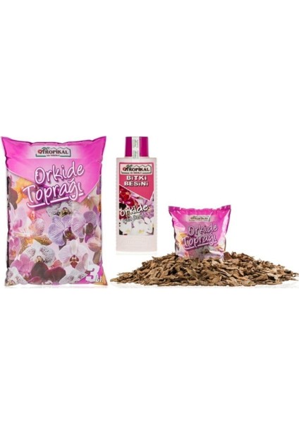 Orkide Toprağı 3 Lt + Orkide Besini 225 ml