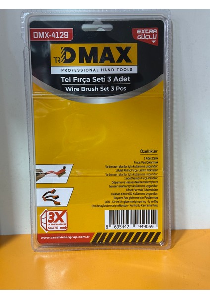 Döax 4129 3 Parça Tel Fırça Seti