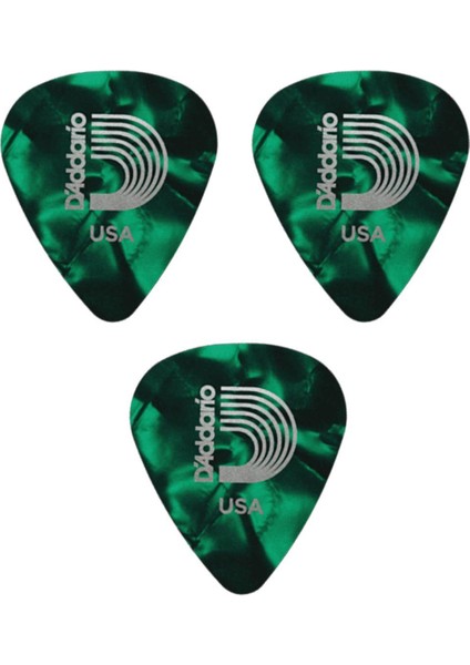 1cap4-Gr 3 Adet Gitar Pena 0.70 mm Yeşil Medium