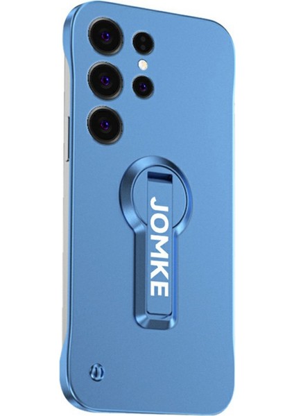 Samsung Galaxy S24 Ultra Kılıf Sert Pc Çerçevesiz Pişirme Boya Kickstand Telefon Kapağı-Mavi (Yurt Dışından)