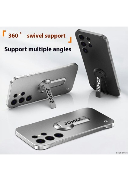 Samsung Galaxy S24 Ultra Kılıf Sert Pc Çerçevesiz Pişirme Boya Kickstand Telefon Kapağı-Siyah (Yurt Dışından) indirimleri
