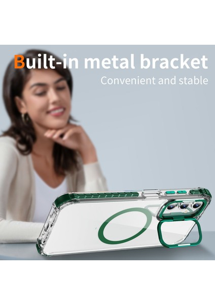 Samsung Galaxy S24 Fe Için Magsafe-Green ile Uyumlu Lens Destekli Kapaklı Şeffaf Telefon Kılıfı (Yurt Dışından) fiyatları