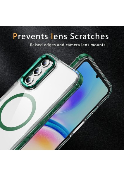 Samsung Galaxy S24 Fe Için Magsafe-Green ile Uyumlu Lens Destekli Kapaklı Şeffaf Telefon Kılıfı (Yurt Dışından) modelleri