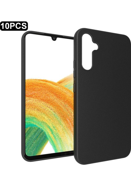 Samsung Galaxy A34 5g Kılıf Parmak Izi Önleyici Yumuşak Tpu Koruyucu Kapak-Siyah (Yurt Dışından)