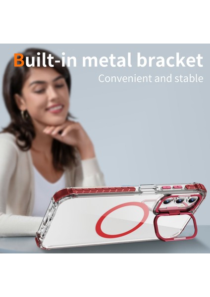 Samsung Galaxy S24 Fe Için Magsafe-Red ile Uyumlu Lens Destekli Kapaklı Şeffaf Telefon Kılıfı (Yurt Dışından) fiyatları