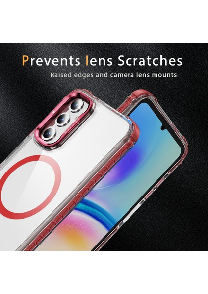 Samsung Galaxy S24 Fe Için Magsafe-Red ile Uyumlu Lens Destekli Kapaklı Şeffaf Telefon Kılıfı (Yurt Dışından) modelleri