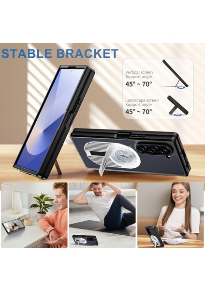 Samsung Galaxy Z Fold6 5g Manyetik Kılıf Isı Dağılımı Aromaterapi Kickstand Silikon + Pc Telefon Kapağı-Gümüş (Yurt Dışından) fiyatları