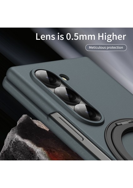 Samsung Galaxy Z Fold6 5g Manyetik Kılıf Yüzük Kickstand Sert Pc Kapağı Temperli Cam Ekran Filmi-Yeşil (Yurt Dışından) fırsatları