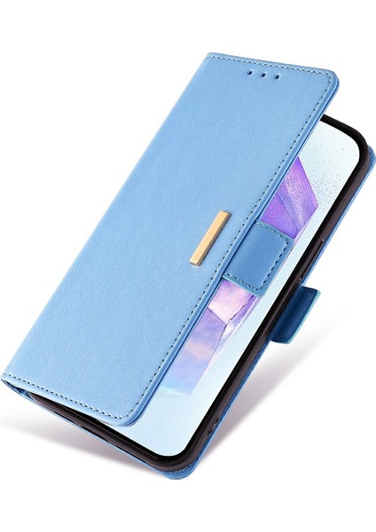 Samsung Galaxy A55 5g Deri Cüzdan Kılıf Rfıd Engelleme El Kayışı ile Stand Kapağı-Mavi (Yurt Dışından) indirimleri
