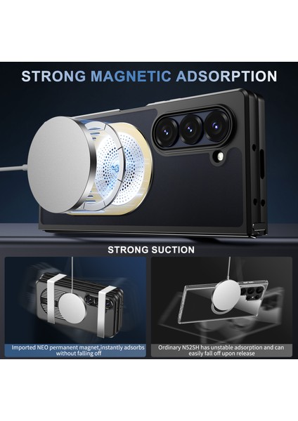 Samsung Galaxy Z Fold6 5g Manyetik Kılıf Isı Dağılımı Aromaterapi Kickstand Silikon + Pc Telefon Kapağı-Altın (Yurt Dışından) modelleri