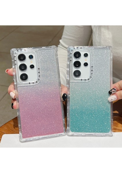 Samsung Galaxy S24 Ultra Kılıf Parıltılı Tasarım Pc+Tpu Darbeye Dayanıklı Telefon Kapağı-Mavi (Yurt Dışından) fiyatları