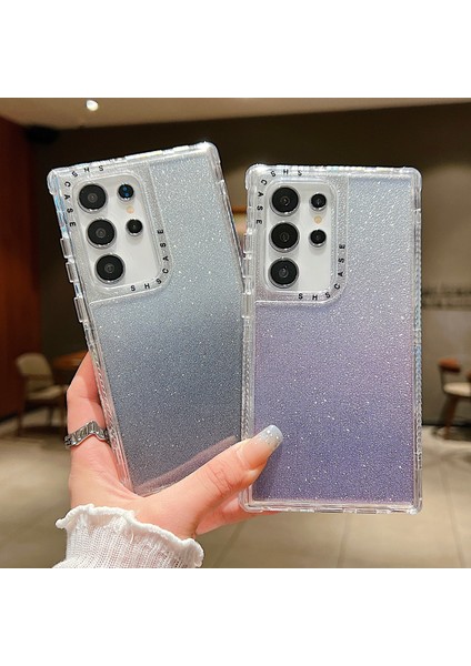 Samsung Galaxy S24 Ultra Kılıf Parıltılı Tasarım Pc+Tpu Darbeye Dayanıklı Telefon Kapağı-Mavi (Yurt Dışından) fırsatları