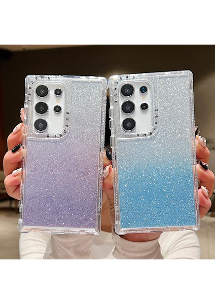 Samsung Galaxy S24 Ultra Kılıf Parıltılı Tasarım Pc+Tpu Darbeye Dayanıklı Telefon Kapağı-Mavi (Yurt Dışından) indirimleri