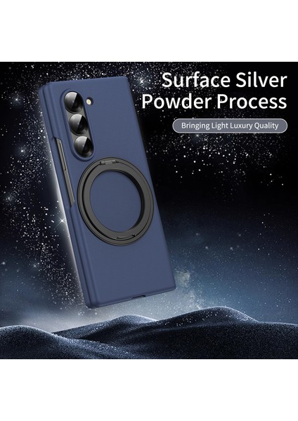 Samsung Galaxy Z Fold6 5g Manyetik Kılıf Yüzük Kickstand Sert Pc Kapak Temperli Cam Ekran Filmi-Safir (Yurt Dışından) fiyatları