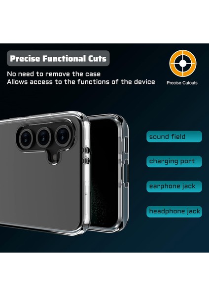 Samsung Galaxy S24 Fe Şeffaf Tpu Çizilmez Telefon Kılıfı + 2.5d Ark Kenar Ekran Koruyucu Için (Yurt Dışından) fırsatları