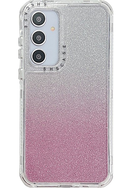 Samsung Galaxy A55 5g Kılıf Parıltılı Tasarım Pc+Tpu Darbeye Dayanıklı Telefon Kapağı-Pembe (Yurt Dışından)