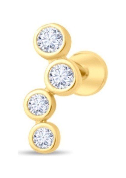 Altın Taşlı Tragus Piercing