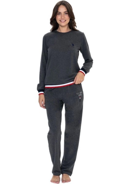 Kadın Antrasit Melanj Pijama Takım 20110