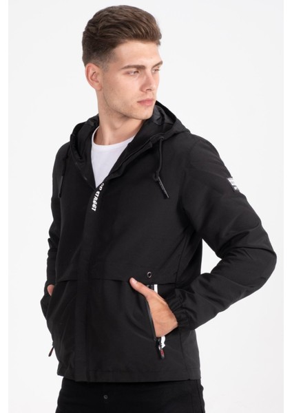 Mood Street Baskılı Su Itici Slim Fit Erkek Yağmurluk Mont