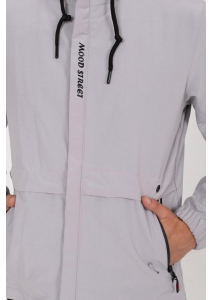 Mood Street Baskılı Su Itici Slim Fit Erkek Yağmurluk Mont modelleri